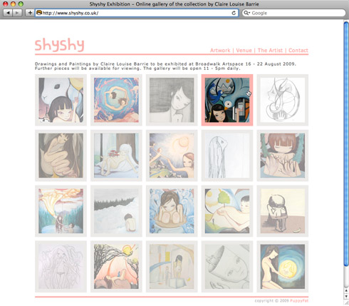 'Shy Shy' Exhibition Website