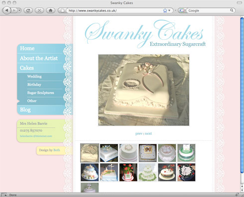 Swanky Cakes Website