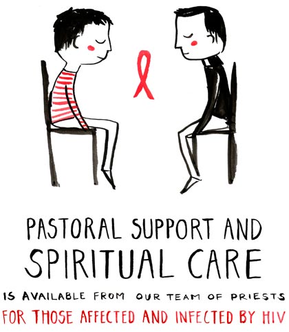 Illustration for Wesminster Diocese AIDS support poster